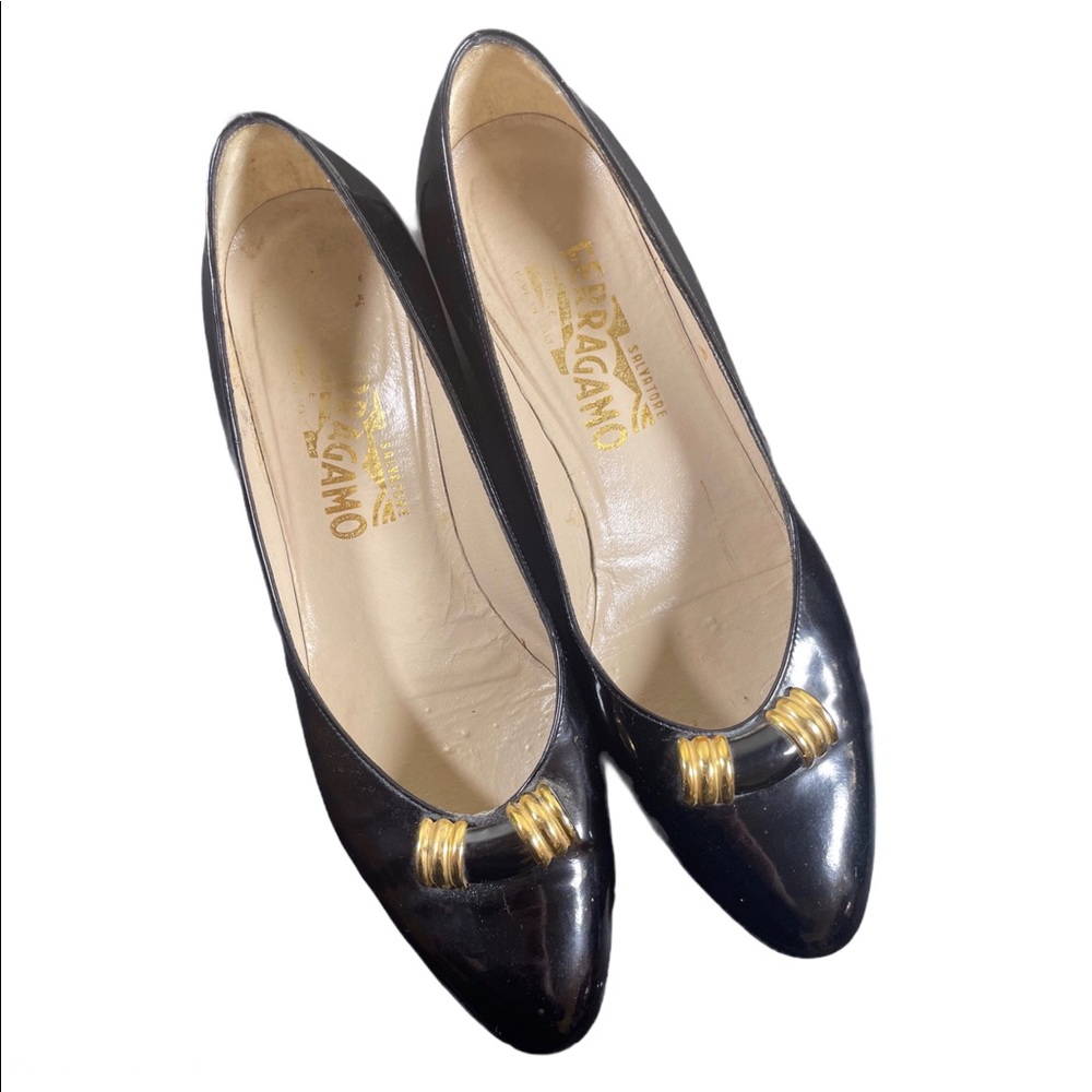 Salvatore Ferragamo Boutique black patient leather
